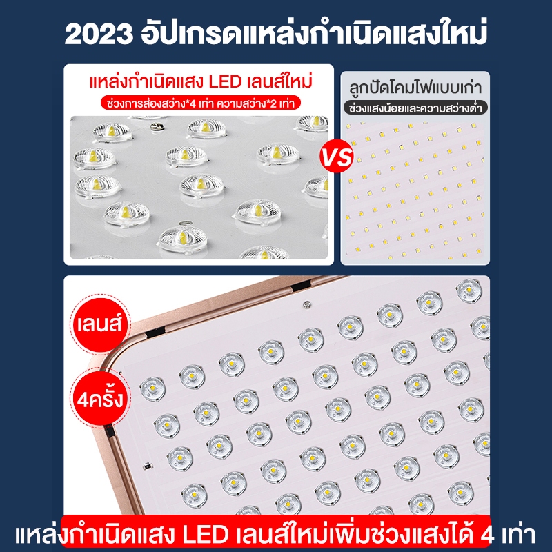 【รับประกัน30ปี】ไฟโซล่าเซลล โคมไฟเพดาน 6000W โคมไฟเพดาน Solar Light แสงวอร์ม/ไฟสีขาว สว่างอัตโนมัติเมื่อฟ้ามืด ชาร์จไฟอัต - รูปที่ 5