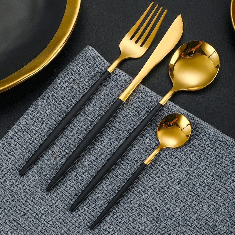 ชุดช้อนส้อมระดับไฮเอนด์ เกาหลี มีดสเต็ก ช้อน ส้อม ช้อนกาแฟ 316 ช้อนส้อมสแตนเลส - รูปที่ 6