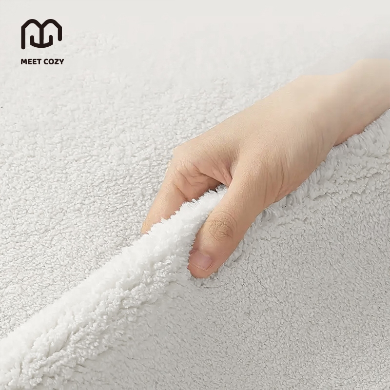 MEET COZY พรมแคชเมียร์เลียนแบบ ขนนิ่ม พรมปูพื้นห้อง carpet living room #1 DB-Grey#2 - รูปที่ 3