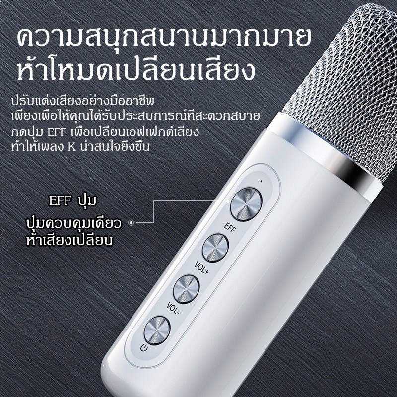 ไมค์บลูทูธไร้สาย ลำโพงคาราโอเกะรองรับ USB/TF/AUX ลำโพงบลูทูธ ลำโพงบลูทูธแบบพกพา YS-203