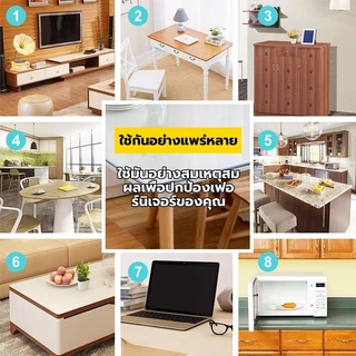 ✨โปร่งใส 100% ผ้าปูโต๊ะ PVC ผ้าคลุมโต๊ะ มุมฉาก ผ้าปูโต๊ะใส แผ่นรองโต๊ะ ใส กันน้ำ กันน้ำมัน กันร้อน