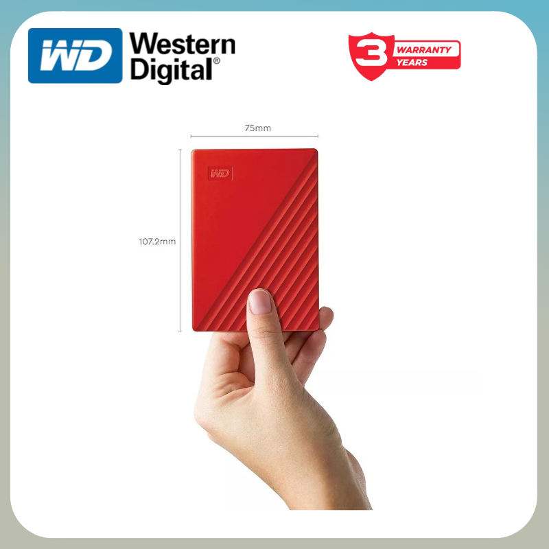 WD USB3.2Gen1 4TB/2TB/1TB Western Digital HDD External Harddisk ฮาร์ดดิสพกพา รุ่น My Passport ความจุ