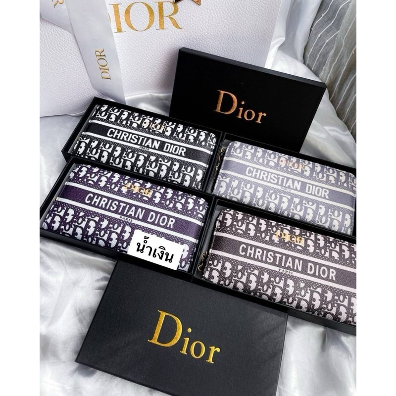 กระเป๋าตังค์ใบยาวซิปรอบ Dior ~