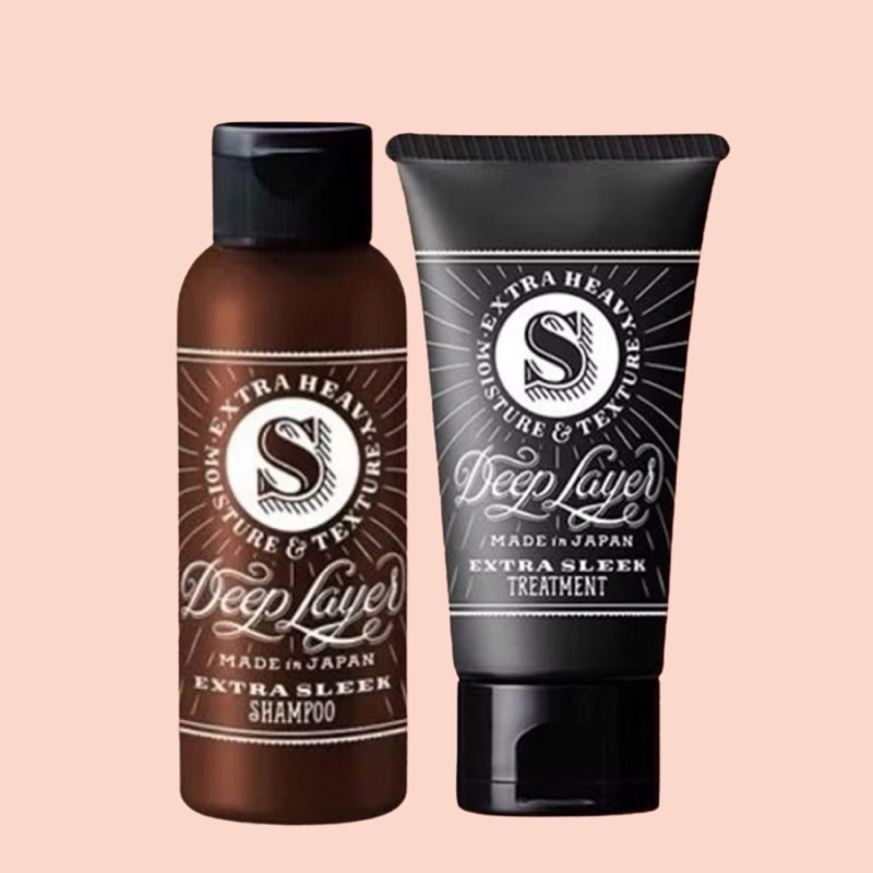 DEEP LAYER EXTRA HEAVY S 60 80 ML.แชมพู และ ทรีทเม้น สำหรับผมเส้นเล็ก แห้งเสียจัดทรงยาก ช่วยฟื้นฟูผมทำเคมี