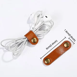 สายหนังรัดหูฟัง หรือสายชาร์จ เพื่อความเป็นระเบียบเรียบร้อย
