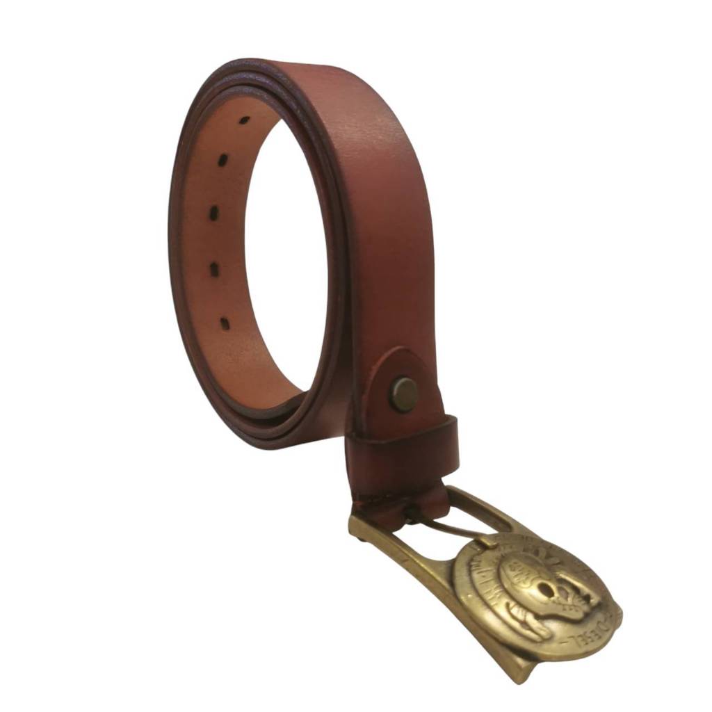 เข็มขัดหนังแท้ Diesel ดีเซล หัวทองเหลือง  หนังแท้ 100% หนังเรียบ มี 3 สีให้เลือก Diesel Leather Belt