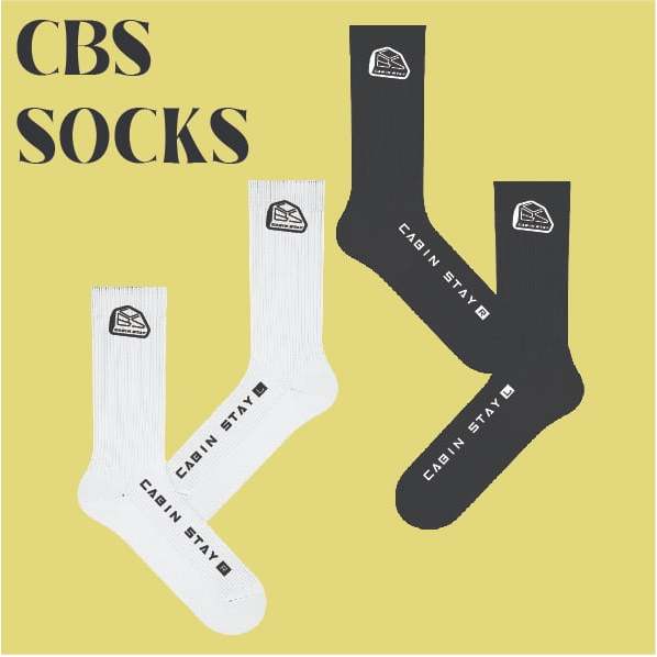 CBS SOCKS ถุงเท้า logo จาก CABIN STAY มี 2 สีให้เลือก