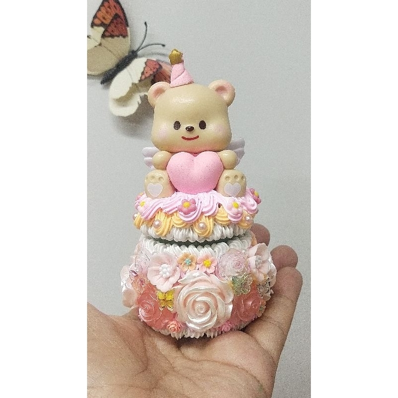 **พร้อมส่งทุกชิ้น**กระปุกยาดม/หงส์ไทย ตกแต่งวิปครีมมีลายให้เลือก น้องหมีเนย และลายอื่นๆเคลือบเงาทุกชิ้น