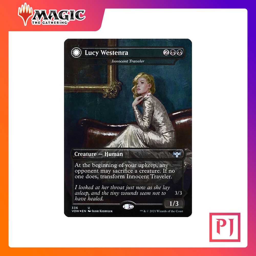 [MTG] Innocent Traveler // Malicious Invader (Dracula Series) (Borderless) [VOW] [BLACK] [UNCOM] [NORMAL] [ENG]