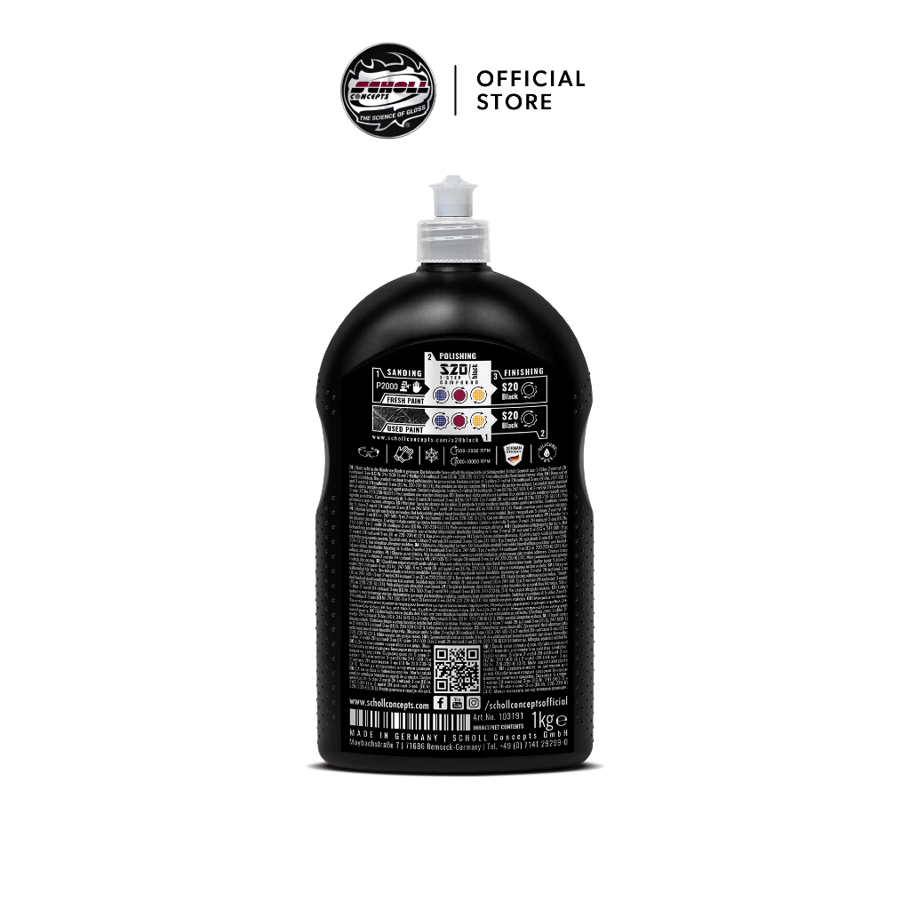 SCHOLL Concepts® S20 Black น้ำยาขัดสีรถ "1 ขั้นตอน" สำหรับรอยระดับปานกลาง (1 kg) thumbnail 3