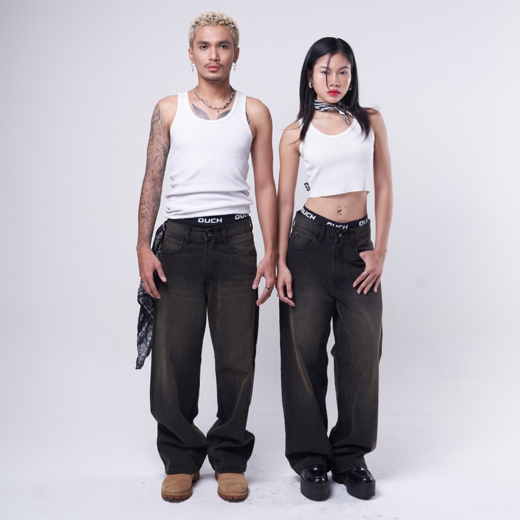 [Ouch] Cyclone baggy limited collection กางเกงยีนส์ ขายาว