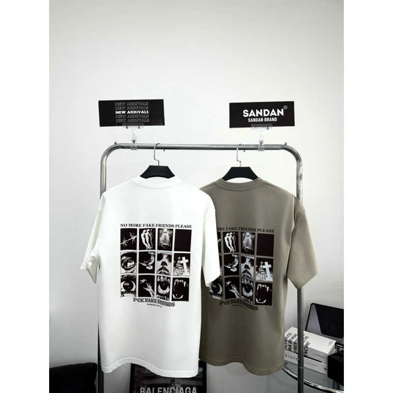 Sandan Oversize T-Shirt Cotton100% ลาย FAKE FRIENDS