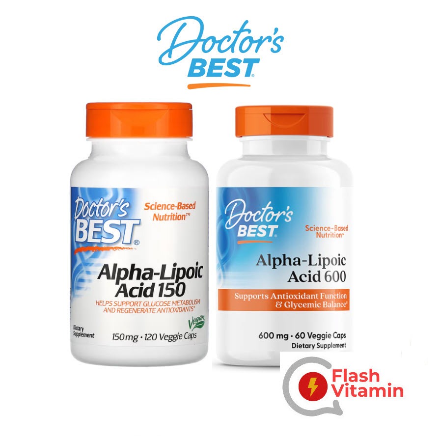 < แพคเกจใหม่ > Doctor's Best, Alpha-Lipoic Acid (ALA) 150 mg และ 600 mg - กรดอัลฟาไลโปอิก