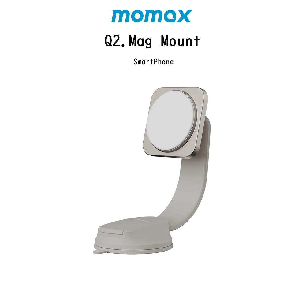 MOMAX Q2.Mag Mount แท่นชาร์จไร้สายติดรถยนต์เกรดพรีเมี่ยม สำหรับ ติดตั้งที่รถยนต์