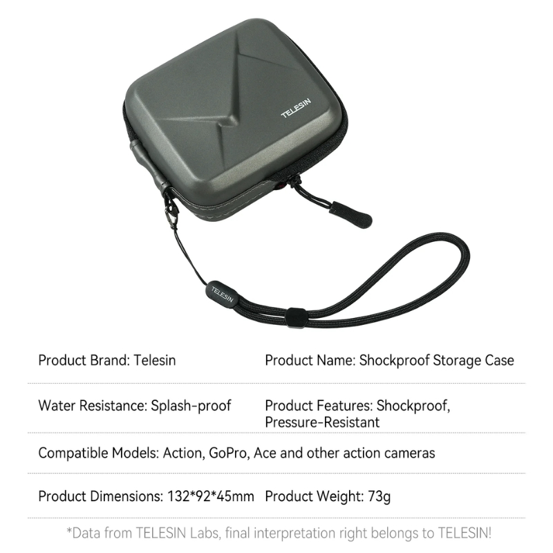 Telesin Shockproof & Pressure-Resistant Storage Case เคสกันกระแทกใส่ตัวกล้อง