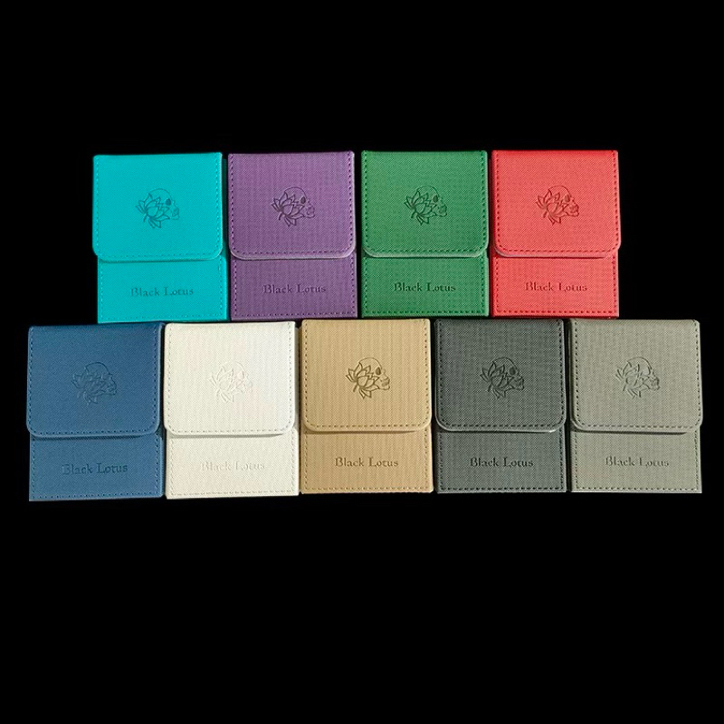 พร้อมส่ง กล่องหนังใส่การ์แนวตั้ง deck box รุ่น Black Lotus วัสดุPU เกรดพรีเมียม ใส่ได้ 100 ใบ MTG PTCG FAB Onepiece