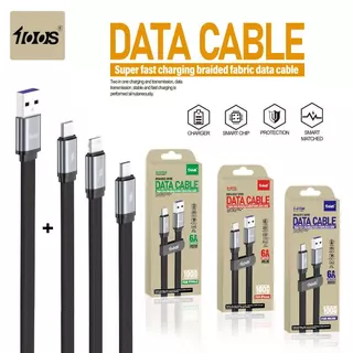 สายชาร์จ 100S Micro TypeC 6A 20w pd USB-C 35w 100w USB data cable (รับประกัน 1 ปี)
