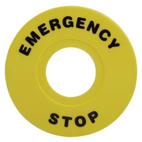 3SB6900-0GC  Accessory / spare part round, 22 mm: yellow name plate, 60 mm for E-stop pushbutton wit
