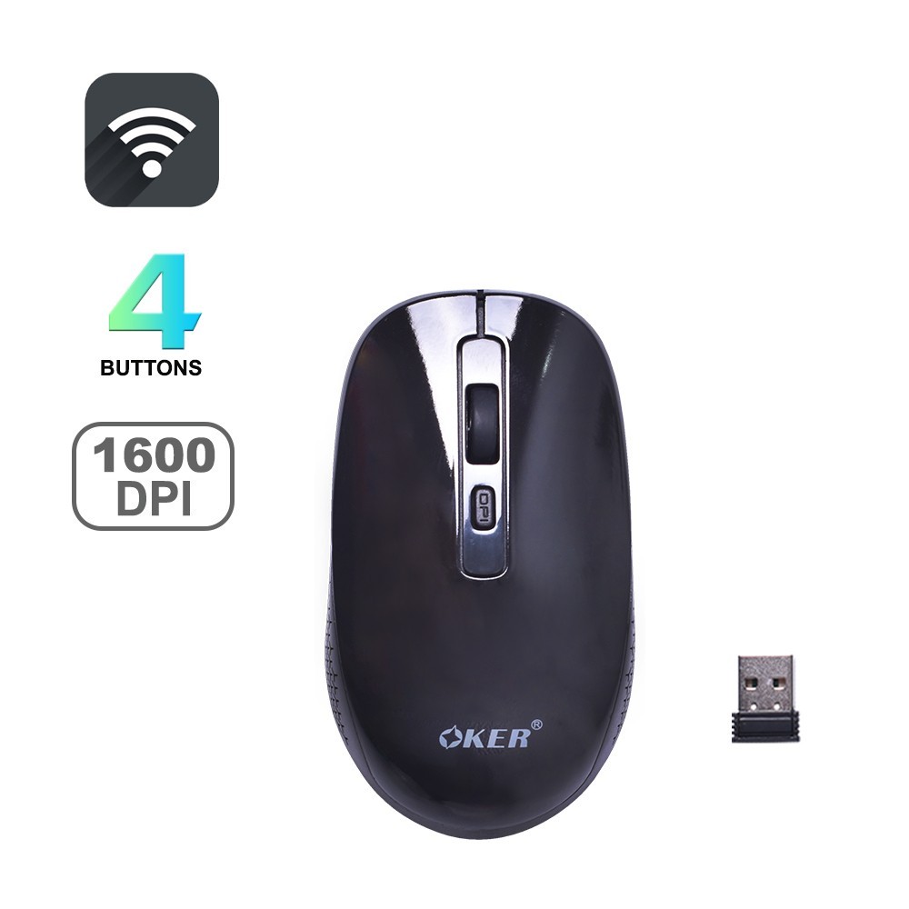 OKER เมาส์ไร้สาย รุ่น M894 4ปุ่ม 1600 DPI