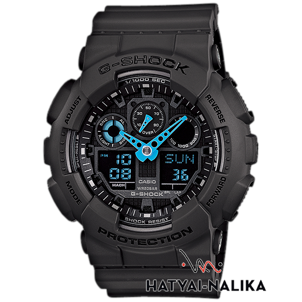 🔥ของแท้🔥 นาฬิกา G-SHOCK หายาก รุ่น GA-100C-8A,GA-100C-8,GA-100C,GA-100 เทาเข็มฟ้า