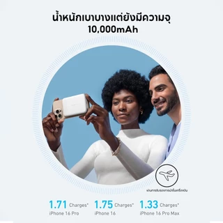 [Qi2]ANKER MagGo PowerBank 10000mAh/5000mAh พาวเวอร์แบงค์ Ultra-Slim แบตสำรองไร้สาย Magnetic สำหรับ iPhone 17/16 A1664
