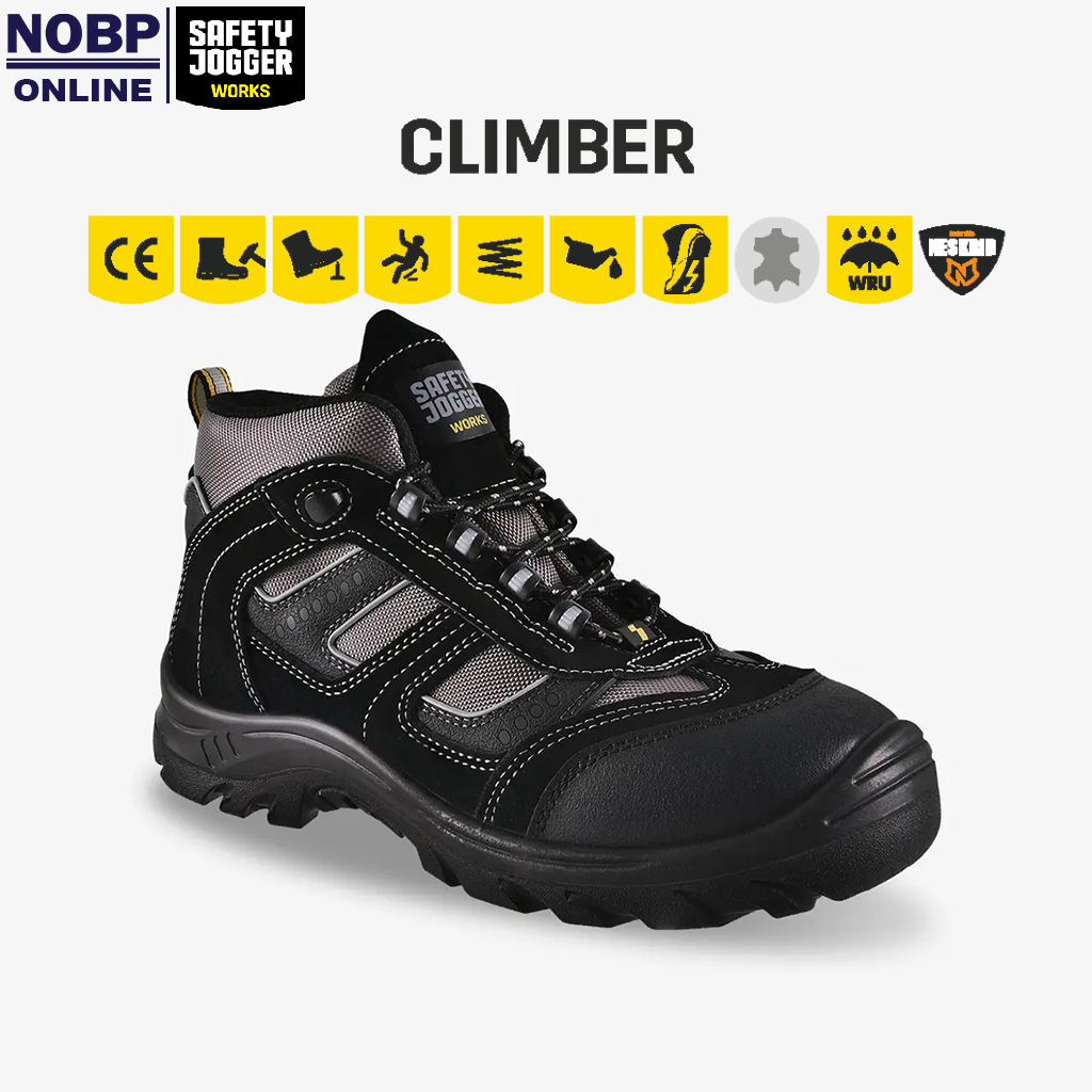 Safety Jogger รุ่น Climber รองเท้าเซฟตี้หุ้มข้อ ( แถมฟรี GEl Smart 1 แพ็ค สินค้ามูลค่าสูงสุด 300.- )