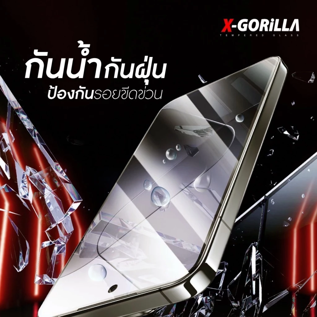 X-GORILLA ฟิล์มกระจกกันรอย กันแตกกันรอยนิ้วมือ สำหรับiphone กรองฝุ่นเข้าลำโพงในตัว (รับประกัน90วัน) thumbnail 5