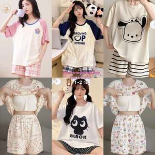 🌸ส่งจากไทย🌸ชุดนอน รอบอกไซส์ 55 ชุดนอนสตรี ผ้านุ่มยืด เอวสูง …