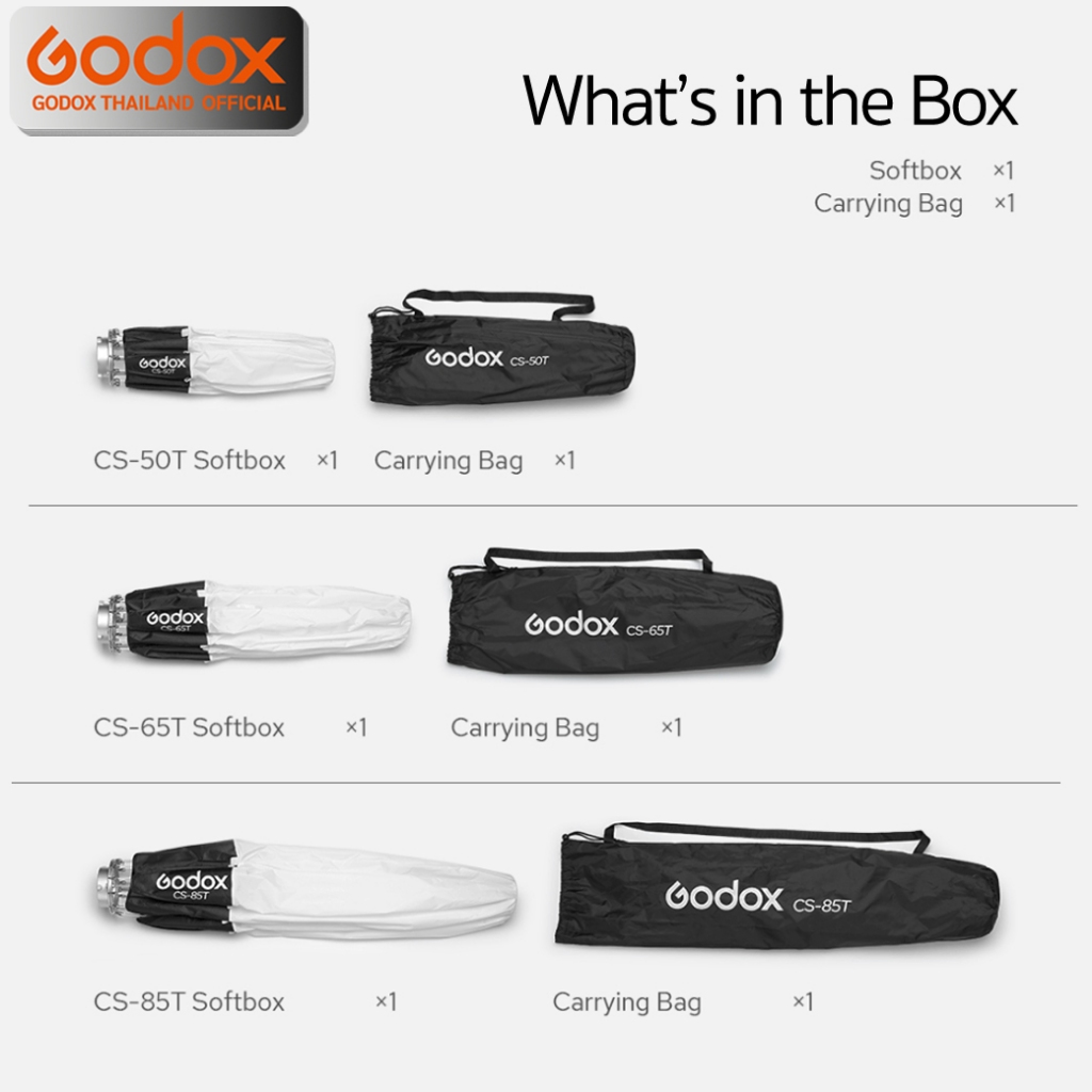 Godox Softbox CS-85T Collapsible Lantern Softbox 85 cm. - Bowen Mount / Godox Thailand