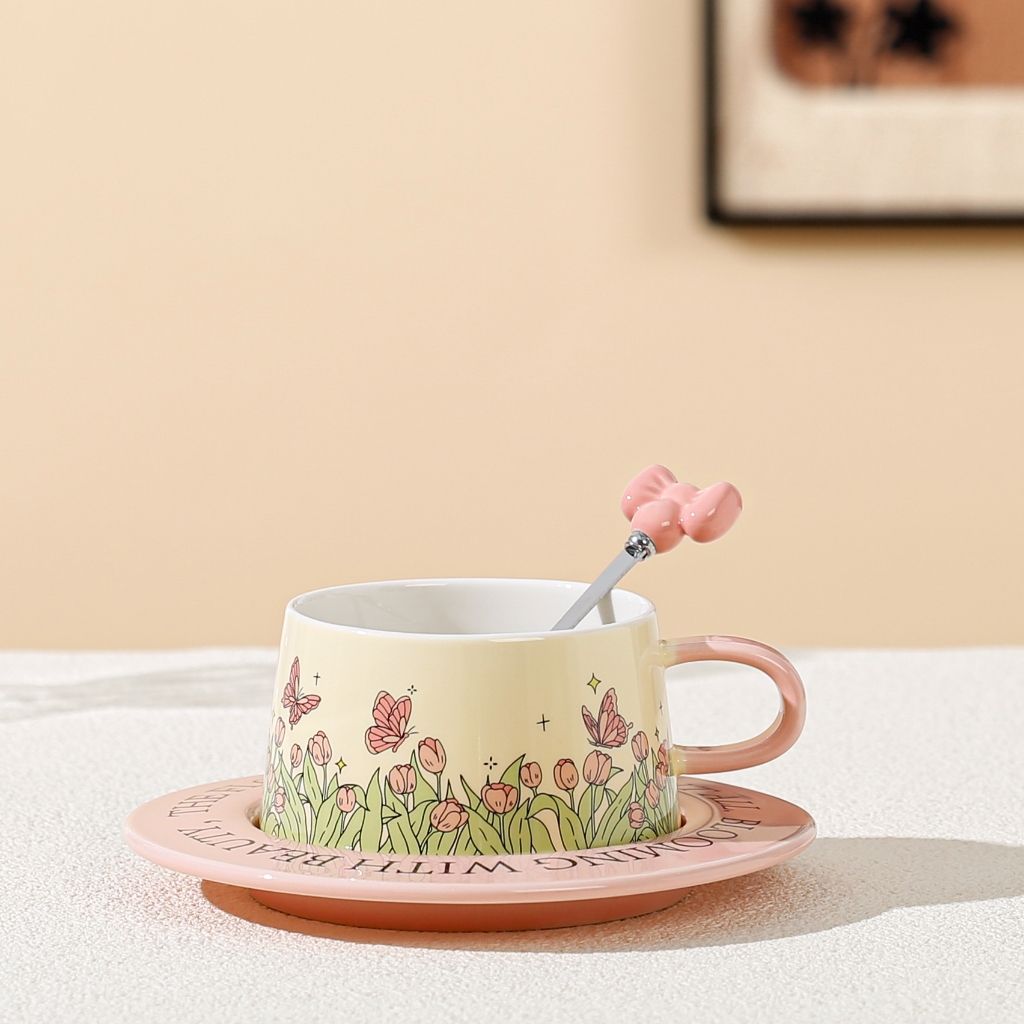 เซตแก้วกาแฟ พร้อมกล่องของขวัญ งานเซรามิค สวย  น่ารัก เป็นของขวัญ ของชำร่วย ชาออฟฟิศต้องชอบ ราคา ถูกที่สุด ดีลบีเคเค แกลเลอรีภาพที่ 5