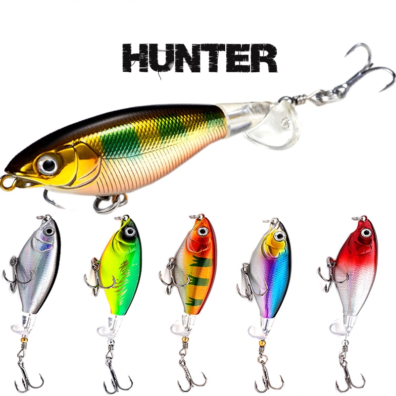 HUNTER เหยื่อตกปลาพลาสติกแข็ง ดวงตา 3D | เหยื่อสำหรับตกปลาทุกประเภท | 6g / 11g / 36g