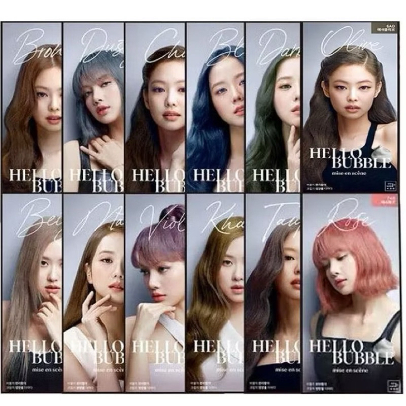 โฟมย้อมผม mise en scene Hello Bubble Foam Color