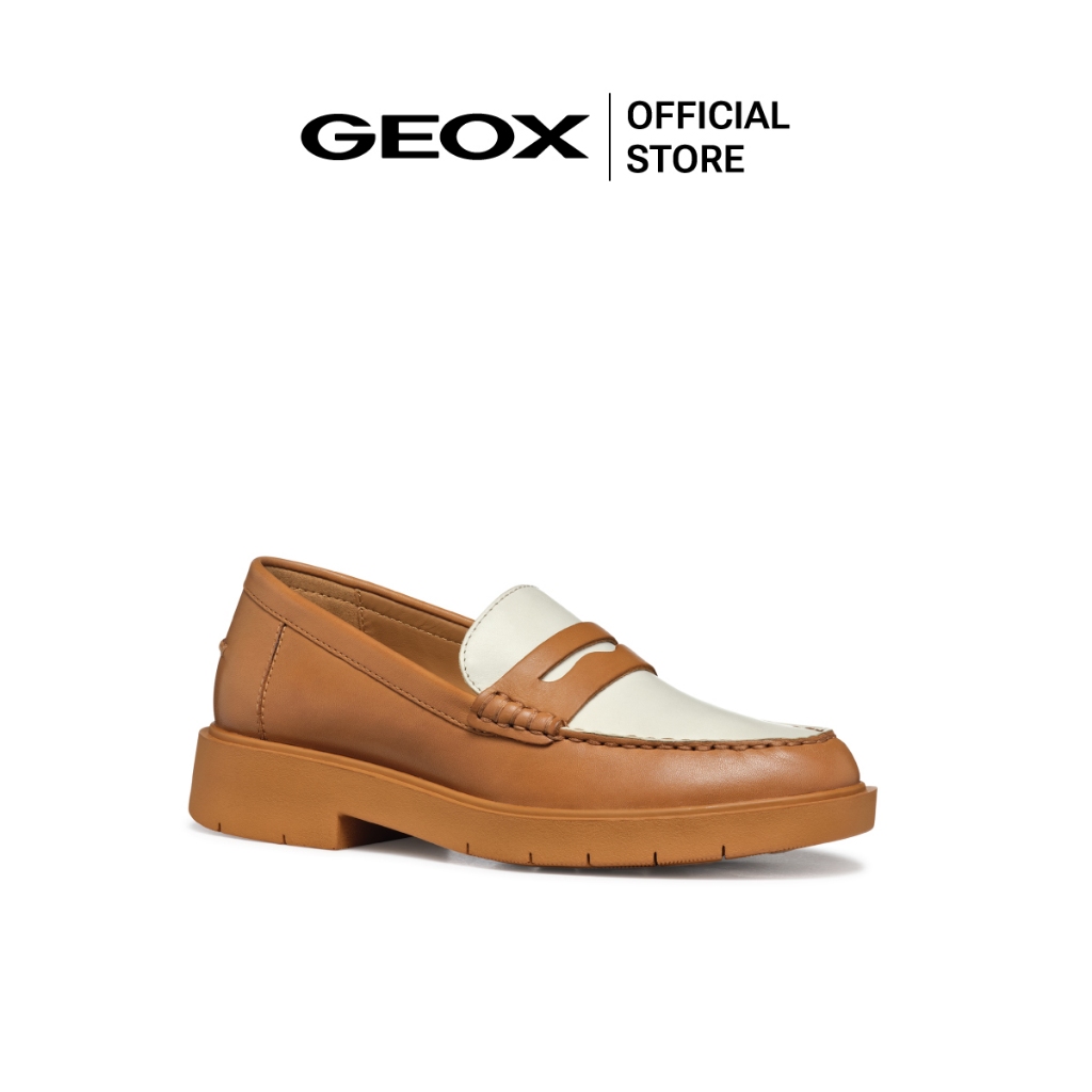 GEOX รองเท้าโลฟเฟอร์ผู้หญิง รุ่น D SPHERICA EC1 - CAMEL/LT SAND SS25 (D25QRAC5F5VF_S5BRXX)