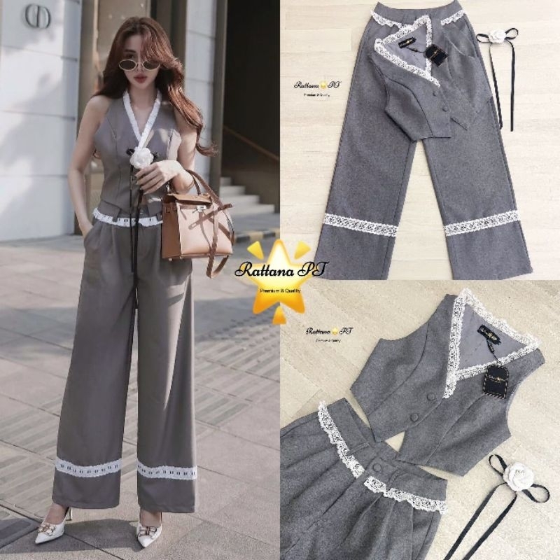 RATTANA BRAND : SET 3 ชิ้น ขายาว สีเทา size M มือ 2