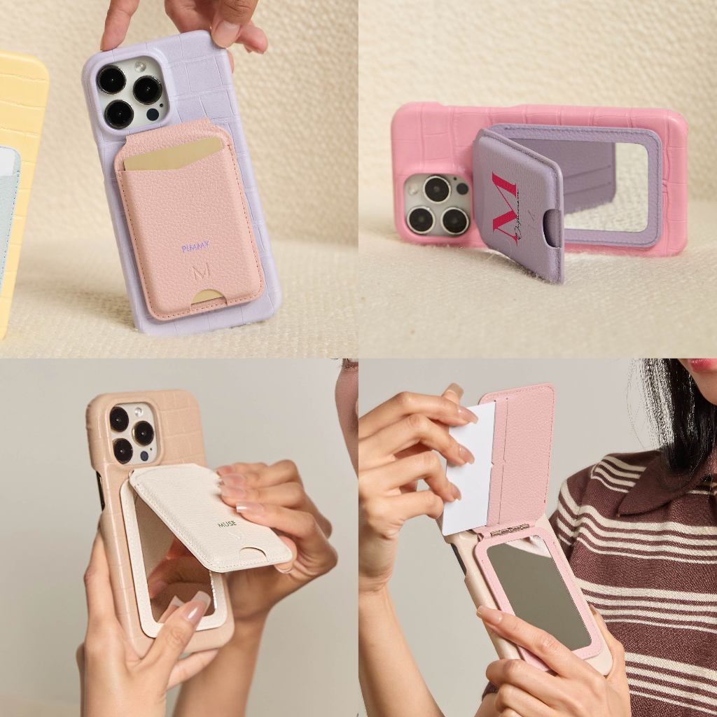 MUSE - Flap-On Wallet & Phone Stand With Mirror