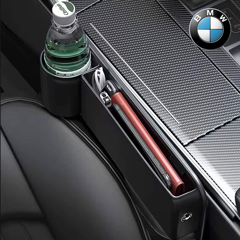 BMW F10F30E36E46E90X1X2X3X4X5X6X7iX2 iX3i4i5i7 กล่องจัดเก็บของสำหรับช่องว่างระหว่างเบาะรถยนต์ พร้อมท