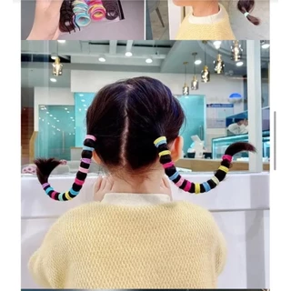 ยางรัดผมสไตล์เกาหลีสำหรับเด็กผู้หญิง เชือกมัดผมเส้นเล็ก ยางรัดผม hair ยางรัดผมคละสี แบบยืดหยุ่น สไตล์เกาหลี