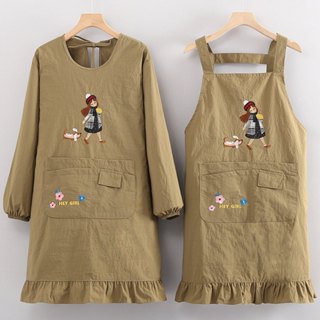 ผ้ากันเปื้อนรุ่นใหม่2025 พร้อมส่งในไทย งานแต่งปักน่ารัก มีสี…