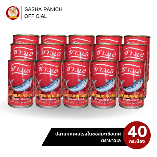 40 กระป๋อง ปลาแมคเคอเรลในซอสมะเขือเทศ ตราเพชร 185 กรัม