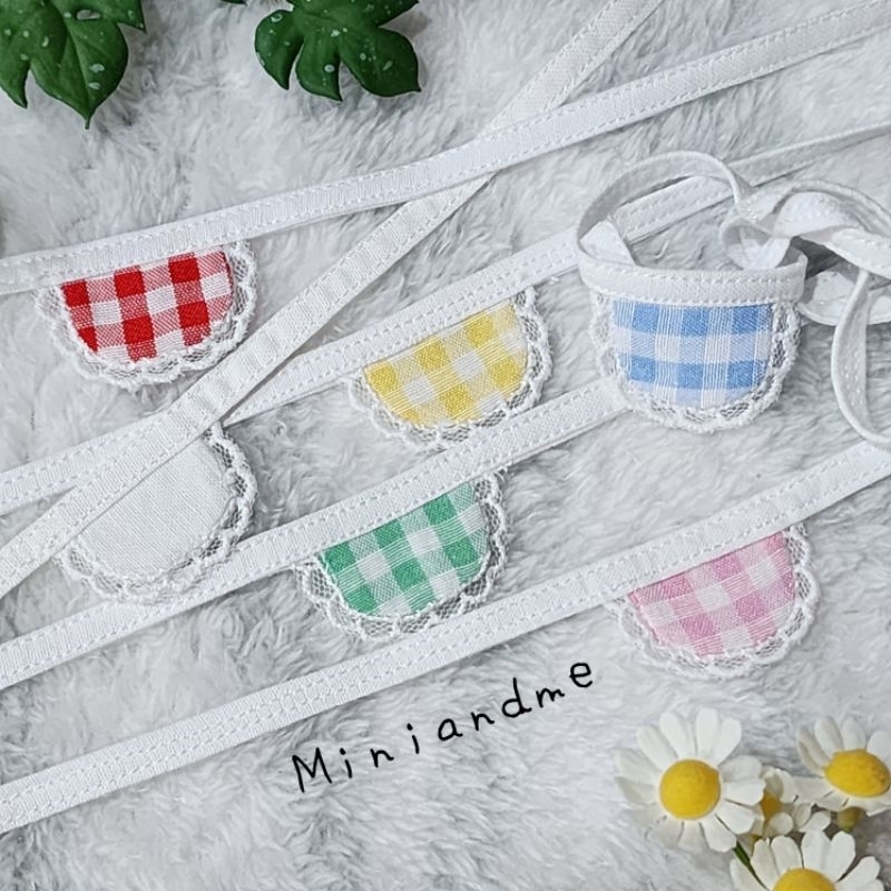 ผ้ากันเปื้อนตุ๊กตา 10 - 15 cm.  Bibตุ๊กตา monchi twinkle มอนชิ ตุ๊กตาลาบูบู้ Labubu Zzoton delicious bunny Ozai