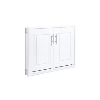 King Platinum บานซิงค์คู่รุ่นเคิร์ฟ /รุ่นเพิร์ล ระบายอากาศ (Air Flow) ขนาด 96x68.8x8.5 (สีขาว)