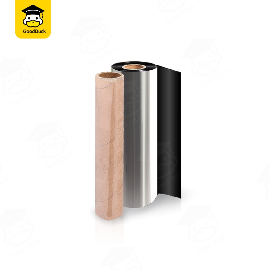 หมึกริบบอน หมึกพิมบาร์โค้ด สีดำ มี 2 ขนาด 110x70 110x300 Printer Ribbon เครื่องปริ้นความร้อน
