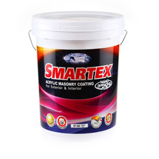 SMARTEX สีน้ำพลาสติก สีขาว สำหรับภายนอก-ภายใน
