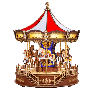 Rolife 3D Wooden Puzzle - AMC01 Classic Carousel กล่องดนตรี | ของแต่งบ้าน ของเล่นศิลปะ DIY
