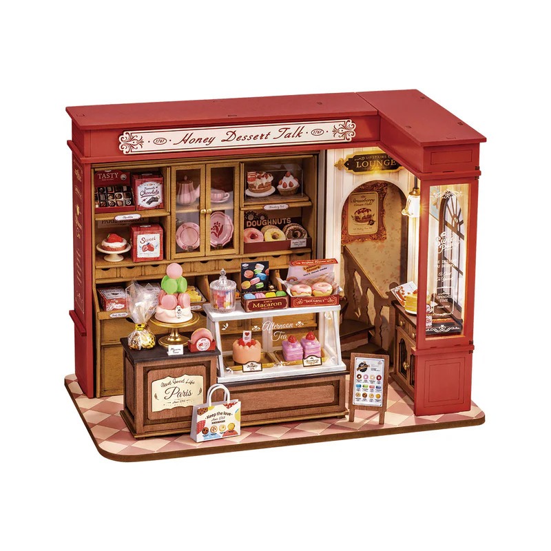 Rolife DIY Miniature Dollhouse - Honey Dessert Talk โมเดลบ้าน ตัวต่อไม้ บ้านตุ๊กตา | ของแต่งบ้าน ของเล่นศิลปะ DIY