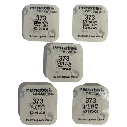 ถ่านกระดุม Renata เบอร์ ‪SR916SW , 373 , 916 ,ไร้สารปรอท 1.55V จำหน่ายยกกล่อง มี 10เม็ด