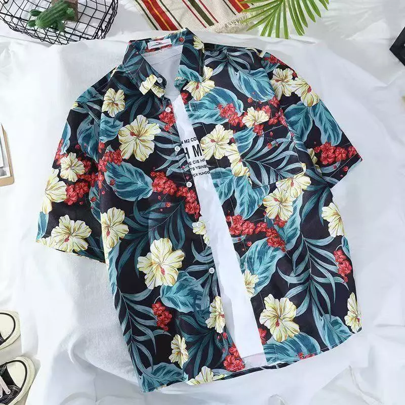 เสื้อเชิ้ตแขนสั้น พิมพ์ลาย สไตล์ฮาวาย ผู้ชาย thumbnail 7