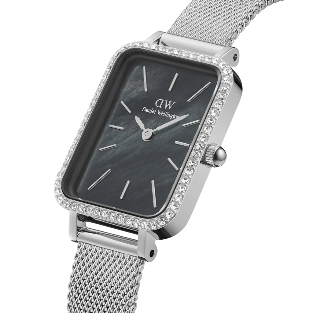 Daniel Wellington Quadro Lumine Bezel Sterling Black MOP นาฬิกาข้อมือ ผู้หญิง