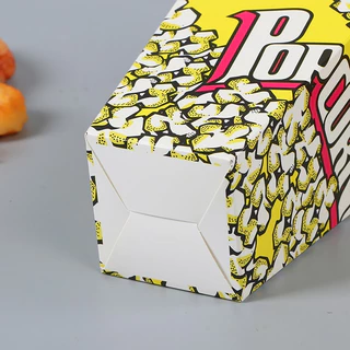 (แพ็ค 50 ใบ) กล่องใส่ป๊อปคอร์น POPCORN ขนาด 16*9*5.7 cm. พร้อมถุง OPP และลวดมัด #P180 กล่องขนม บรรจุภัณฑ์