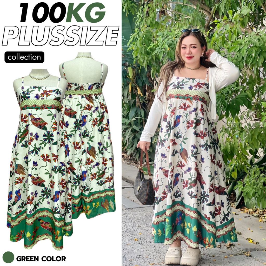 Plus size maxi เดรสสายเดี่ยวงานป้ายของสาวอวบ ชุดแฟชั่น ลายเชิงผลไม้ สดใส summer รุ่น บีไบร์ท (K27)
